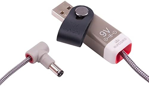 Myvolts RipCord USB la 9V DC Cablu de alimentare compatibil cu amplificatorul Orange Micro Crush Pix 3