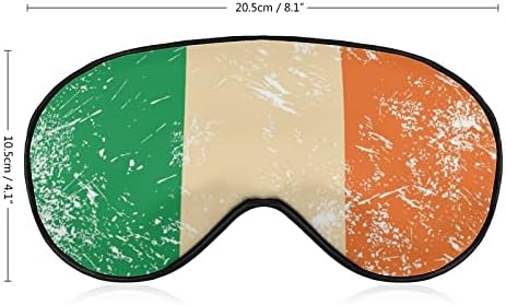 Irlanda Retro Flag Flag Masca de somn moale Masca de ochi Acoperire eficientă a ochiului Blind cu curea reglabilă elastică