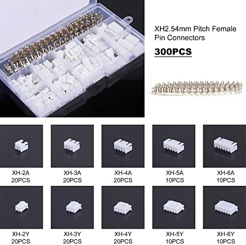 Yangoutool 460pcs JST-xh conector Kit 2.54 mm masculin Pin Plug și feminin Locuințe 2 3 4 5 6 cu xh Pin, 1500pcs Dupont conector