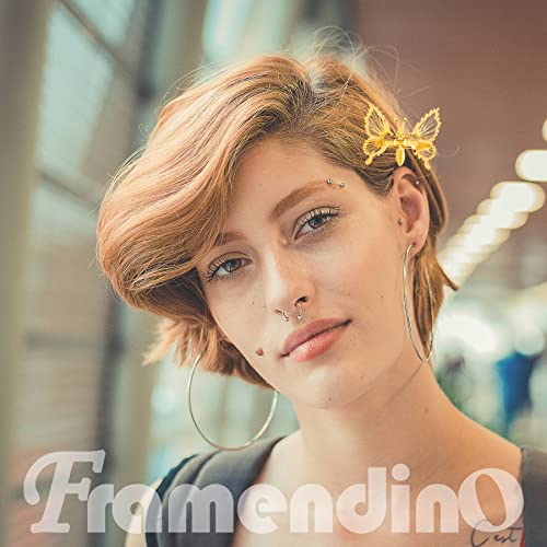 Framendino, 12 Pack aur 3D în mișcare fluture păr clipuri Hollow metal aripi fluture Barrette pentru femei Fete