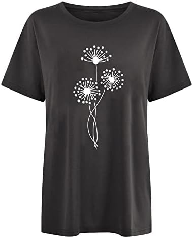 Camisas de Gran Tamaño Con estampado Para Mujer, Blusas de Manga Corta de Verano 2023, CaMiseta Con Cuello Redondo
