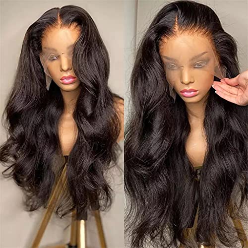 Amesha păr 13x6 dantelă peruci față păr uman Brazilian Virgin Peruci de păr uman pentru Femei negre culoare naturală 150% densitate