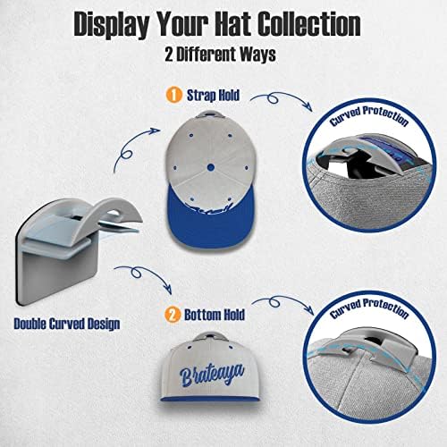 Organizator suport Pălărie de Baseball pentru perete, cârlige adezive pentru pălărie pentru dulap, afișaj montat pentru pălărie,