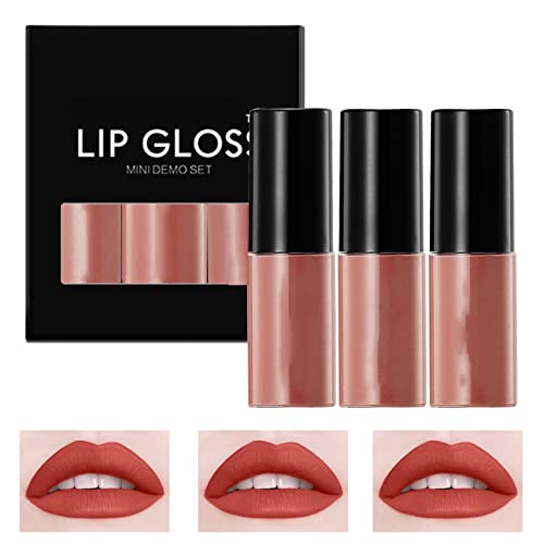 Clar Lip Gloss Pack 1set ruj cu buze machiaj catifea lungă durată mare Pigment Nud impermeabil Luciu de buze fata doamnelor