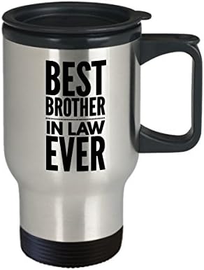 Fratele Inlaw Travel Mug - Cel mai bun vreodată în drept - Sentimental, motivațional, inspirat Comentariu de cafea Cupa de