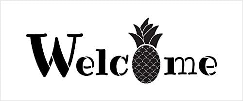 Bine ati venit-ananas-Word Stencil-STCL2071-de StudioR12