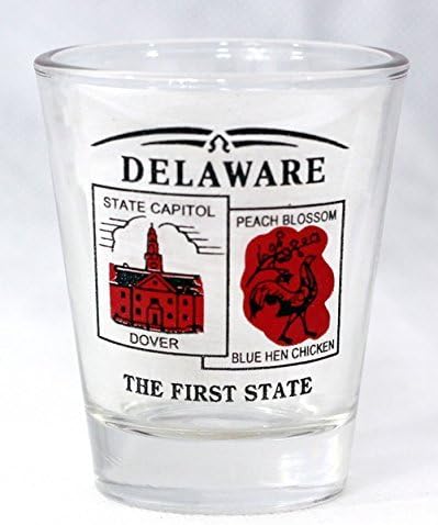 Delaware Stat Peisaj Roșu Nou Shot Glass