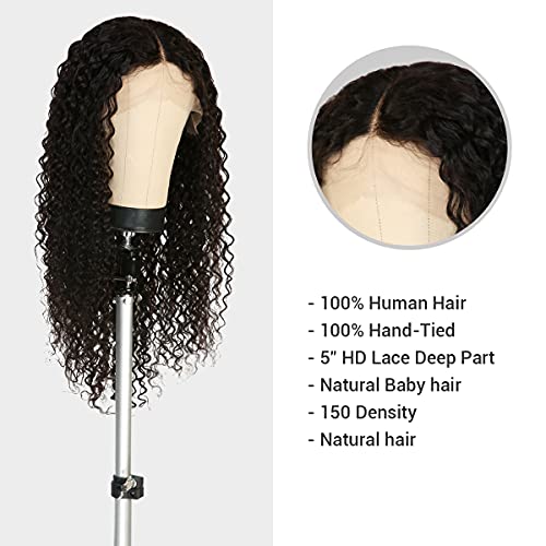 Celebritate 30 Inch HD dantela fata peruca boem Curl Virgin Păr uman peruci pentru femei Negru Închiderea peruca dantelă transparentă