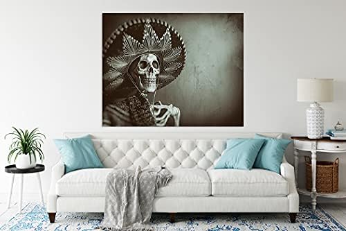 Diamond pictură pentru adulți kituri de pictură de halloween schelet schelet mexican schelet schelet schelet care poartă sombrero