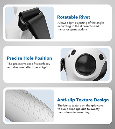 Copertă de prindere a controlerului YRXVW pentru Oculus Meta Quest Pro, Silicon Hand Touch Grips Unbody Design cu curea de