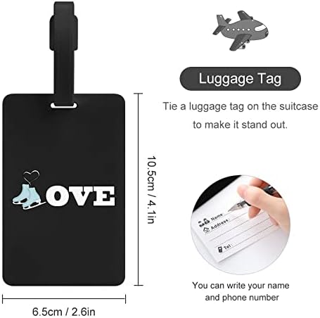 Dragoste Gheață Patinaj bagaje tag-uri TPU călătorie bagaj Cute Tag-uri ID eticheta valiza identificatori pentru accesorii