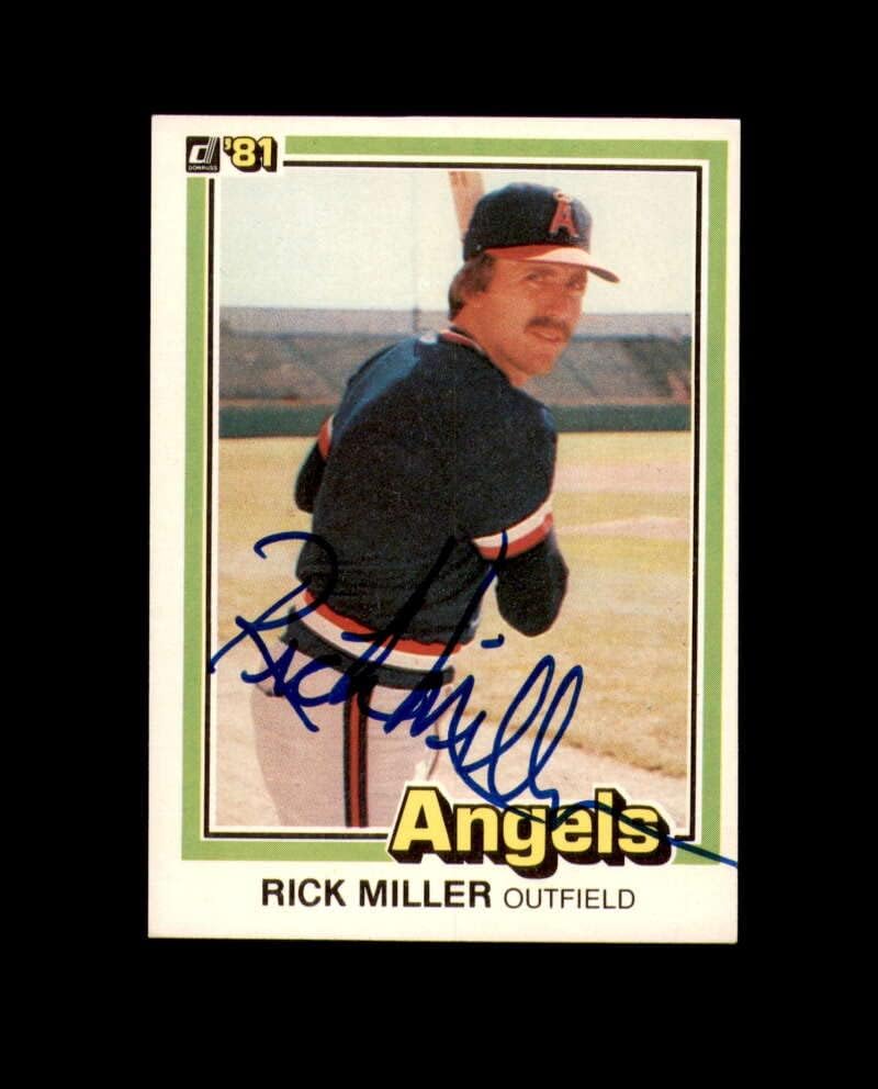 Rick Miller semnat manual 1981 Donruss California Angels Autograph