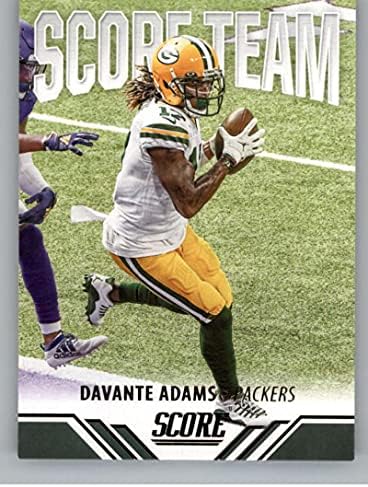 2021 Echipa scorului 13 Davante Adams Green Bay Packers NFL Carte de tranzacționare a fotbalului NFL