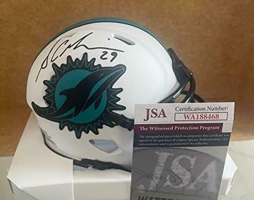 Sam Madison Miami Dolphins a semnat auto lunar Mini casca Jsa Wa188468-autograf NFL mini căști