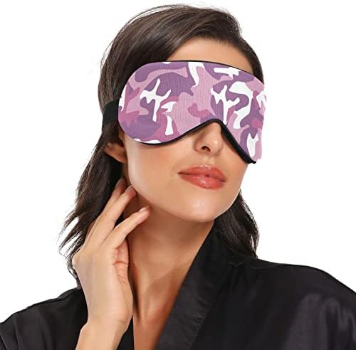 Masca de ochi de somn unisex camo-militară-hipster-roz, masca de somn de somn confortabil pentru ochi de somn Cover