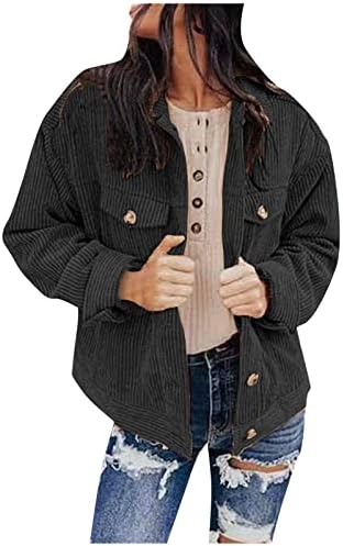 Femei Slouchy jacheta buton uza Roll-mânecă haina vrac topuri gros Windproof outwears cald bluze tunica topuri 1