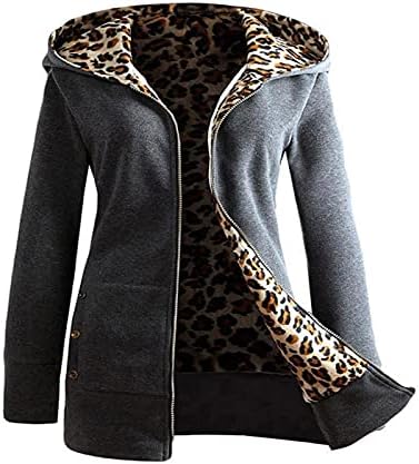 Cald și Fuzzy Fleece Cardigan: femei moda doamnelor iarna cald Maneca lunga Buton up Cardigan glugă Pulover haina