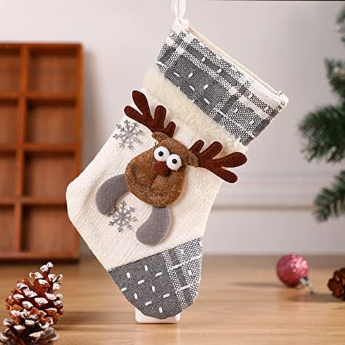 Crăciun ciorapi de Crăciun mari decorațiuni Santa Snowman de Crăciun personaj pentru decorațiuni de vacanță pentru familie