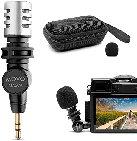 MINI MINI MOVO MA5CA 3,5 mm TRS Mini pentru cameră - Mini microfon pentru cameră și cameră video - Microfon cu cameră video