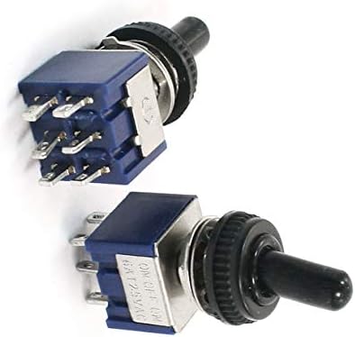 Aexit 2pcs AC switch-uri 6a 125V DPDT 3 poziția ON-Off-ON puterea de control picior switch-uri comutator