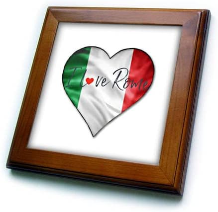 3drose steagul Italian în formă de inimă cu Text în interior-Plăci încadrate