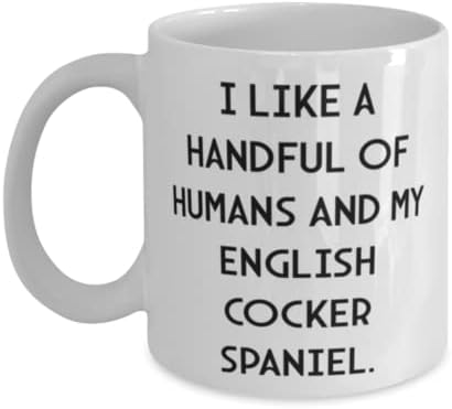 Îmi place o mână de. English Cocker Spaniel Câine 11 oz 15 oz, motivațional englez Cocker Spaniel Cadouri pentru câini, Cupă