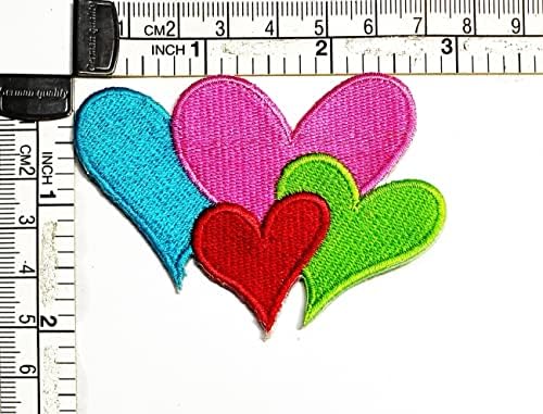 Kleenplus colorate inima brodate Patch Tesatura autocolant inima Valentine ' s Day desene animate fier pe coase pe suvenir