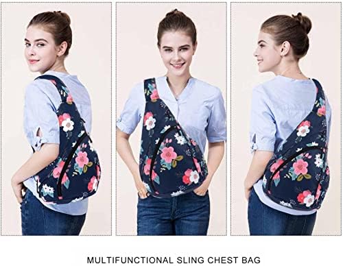 HUA Angel Sling Bag Fashion Piept Piese umăr Daypack Travel Turning Hiking Gym Rucsac casual pentru bărbați și femei