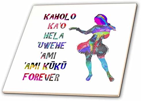 3drose Hawaiian Hula Dancer wahine dans Pași de bază Kaholo Kao hela Uwehe-gresie
