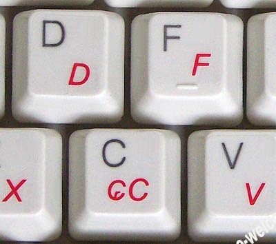 Brazilian-PORTUGUESSE transparente fundal tastatură autocolante cu litere roșii pentru laptop-uri Desktop