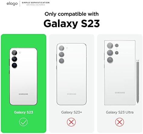 Elago compatibil cu carcasa Samsung Galaxy S23, carcasă din silicon lichid, capac de protecție pentru corp complet, carcasă
