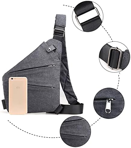 Geanta Flex Personal, geantă de sling subțire anti-temă, geantă de sling de călătorie, geantă de umăr pentru bărbați și femei