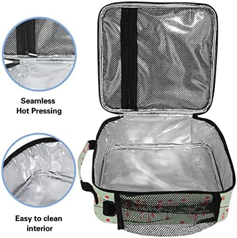ZZXXB iarnă Crăciun pasăre izolat prânz sac cutie reutilizabile termice Cooler sac tote în aer liber călătorie Picnic sac cu