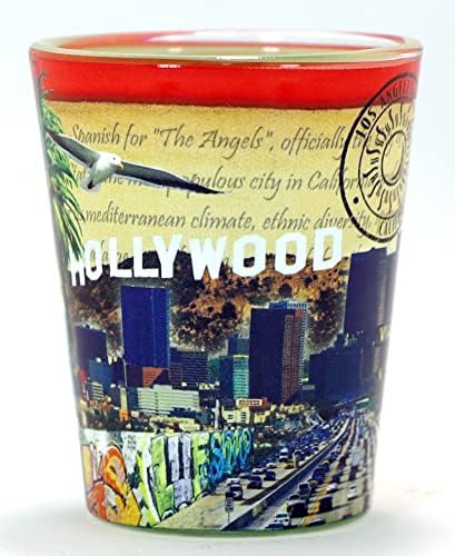 Los Angeles California Stamp Design Shot Glass