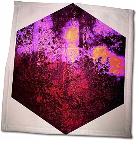 3DROSE DYLAN Seibold-abstractizare foto-cub de pădure roz-prosoape