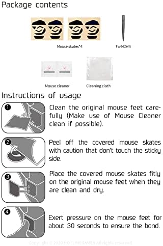 Hotline Games 3,0 Patine pentru picioare de mouse compatibile cu mouse -ul pentru jocuri