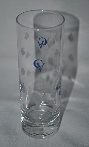 Courvoisier Cognac Glass - Rocks Tumbler cu logo inițial spion și albastru
