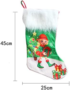 Crystal Ball Christmas Christmas Socks Pânză de Crăciun Geantă de ciorap de Crăciun și șosete suspendate de Crăciun pentru