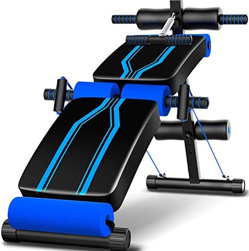Topyl Fitness Fitness Bench Forță de antrenament Echipament Exercițiu Înclinare Declin Exercițiu Exercițiu Multi-scop pentru sală de sport, bancă de pliere reglabilă Black 115x32x68cm