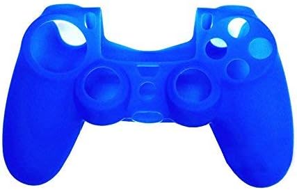 OSTENT protecție silicon Gel moale caz coperta Husă manșon pentru Sony Playstation 4 PS4 controler de culoare Albastru