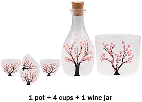 Florile de cireș de ceainică încălziți costume de sticlă set gospodărie de casă cu ceai de ceai cu borcan de vin yubin1993