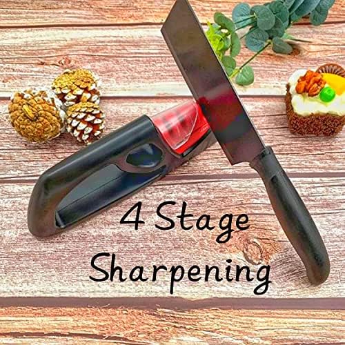 PREISW ascuțitoare de cuțit pentru ascuțitoare de cuțit 4 etape instrument profesional de ascuțire a cuțitelor pentru toate
