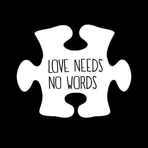 Makarios LLC Conștientizarea autismului Iubirea nu are nevoie de cuvinte pentru mașini camioane Vans pereți laptop MKR | Alb