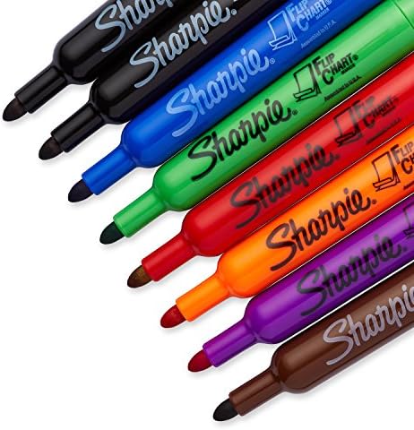 Sharpie 22478 markere de grafic flip, vârf de glonț, culori pot varia, 8 conturi, culorile pot varia