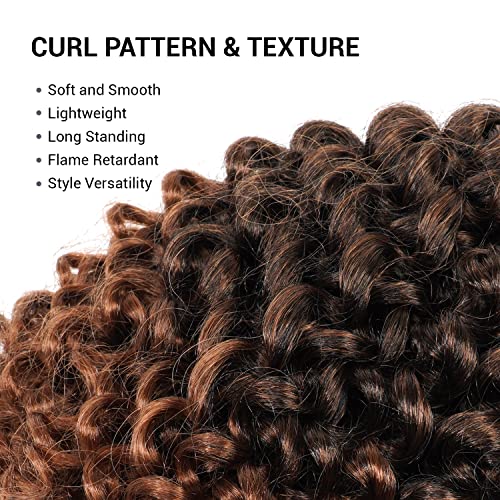 8 pachet 8 Inch AU-then-TIC 2x Spiral Wand Curl croșetat împletituri Jamaican Bounce Curly pentru Femei negre extensii de păr