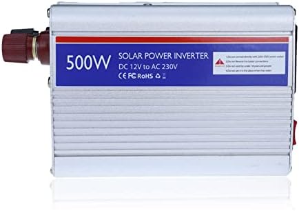 Convertor de putere cu undă sinusoidală de 500 W DC 12V la AC 230V protecție solară la suprasarcină Adaptor ventilator încorporat