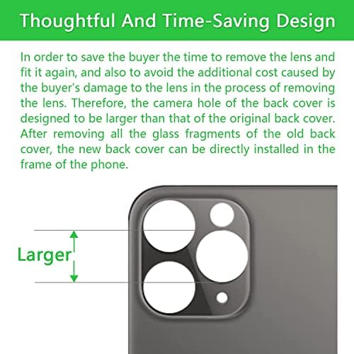 ABUSVEX original back Glass înlocuire pentru iPhone 11 Pro Max 6.5 Inch toți transportatorii cu adeziv preinstalat și instrument