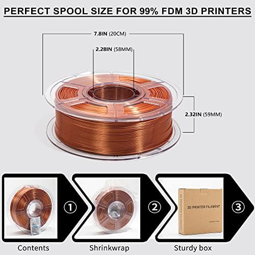 FF SUNSENKJ Pla Plus filament de imprimantă 1,75 mm tenacitate îmbunătățită PLA + Filament de imprimare 3D 1 kg bobină metalică