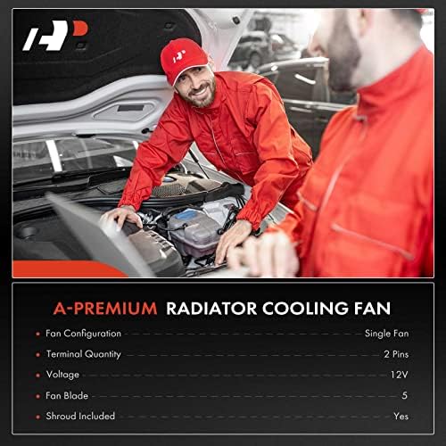 Ansamblul ventilatorului de răcire a radiatorului A-Premium Motor Compatibil cu Dodge RAM 1500 2009-2010, RAM 2500 2010 și