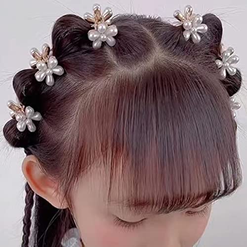 Petunny Pearl Flower hair Clips - 30buc mici Pearl Hair Claw Clips, Mini flower Hair Barrettes pentru nunta Ziua Recunostintei